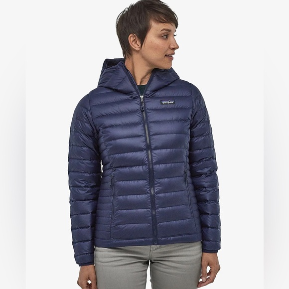 Patagonia Down Sweater Jacket Hoody Navy Blue Sz XXS NWOT - Picture 2 of 7